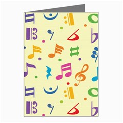 Seamless Pattern Musical Note Doodle Symbol Greeting Card by Wegoenart