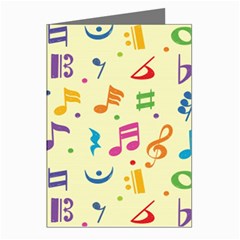 Seamless Pattern Musical Note Doodle Symbol Greeting Cards (pkg Of 8) by Wegoenart