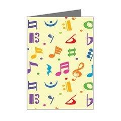 Seamless Pattern Musical Note Doodle Symbol Mini Greeting Card