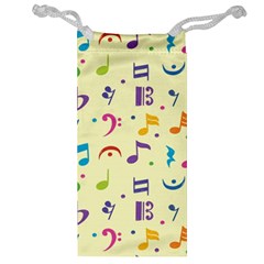 Seamless Pattern Musical Note Doodle Symbol Jewelry Bag by Wegoenart