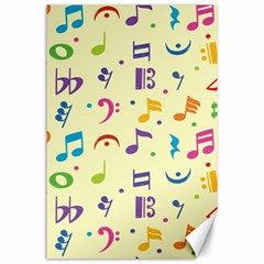 Seamless Pattern Musical Note Doodle Symbol Canvas 24  X 36  by Wegoenart