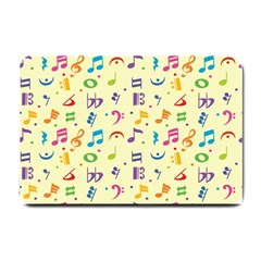 Seamless Pattern Musical Note Doodle Symbol Small Doormat by Wegoenart