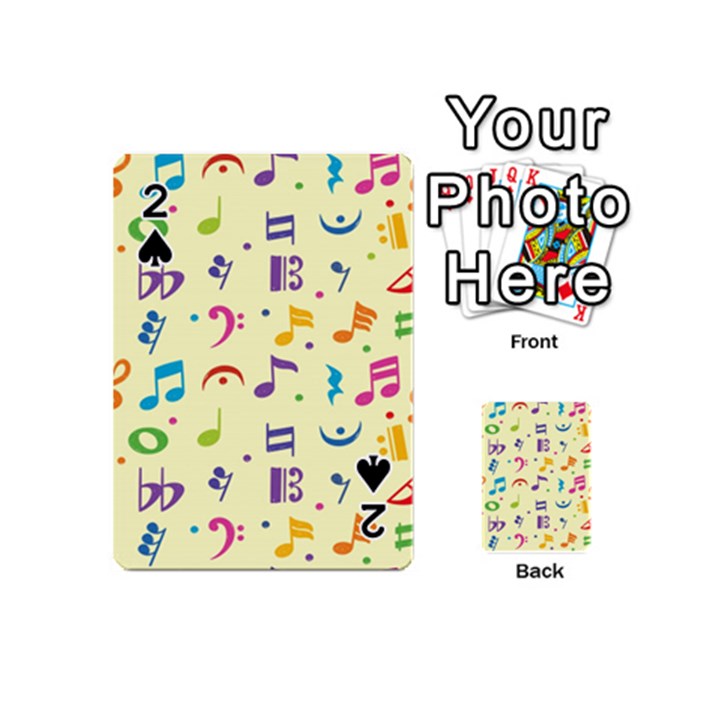 Seamless Pattern Musical Note Doodle Symbol Playing Cards 54 Designs (Mini)