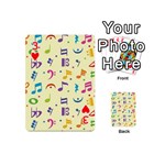 Seamless Pattern Musical Note Doodle Symbol Playing Cards 54 Designs (Mini) Front - Heart3