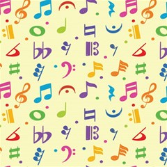 Seamless Pattern Musical Note Doodle Symbol Play Mat (square) by Wegoenart