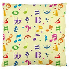 Seamless Pattern Musical Note Doodle Symbol Large Cushion Case (two Sides) by Wegoenart