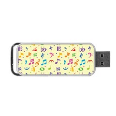 Seamless Pattern Musical Note Doodle Symbol Portable Usb Flash (one Side) by Wegoenart