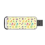 Seamless Pattern Musical Note Doodle Symbol Portable USB Flash (One Side) Front