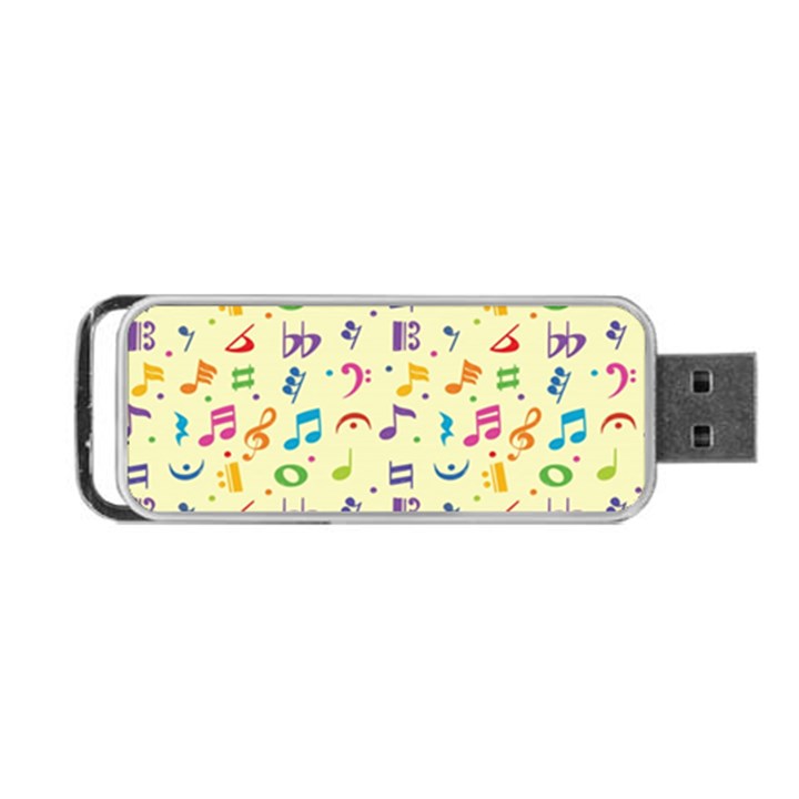 Seamless Pattern Musical Note Doodle Symbol Portable USB Flash (One Side)