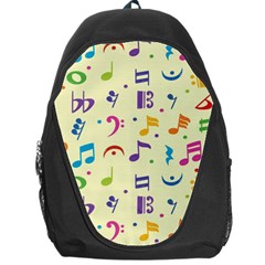 Seamless Pattern Musical Note Doodle Symbol Backpack Bag by Wegoenart