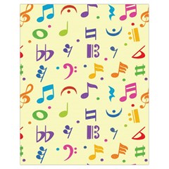 Seamless Pattern Musical Note Doodle Symbol Drawstring Bag (small) by Wegoenart