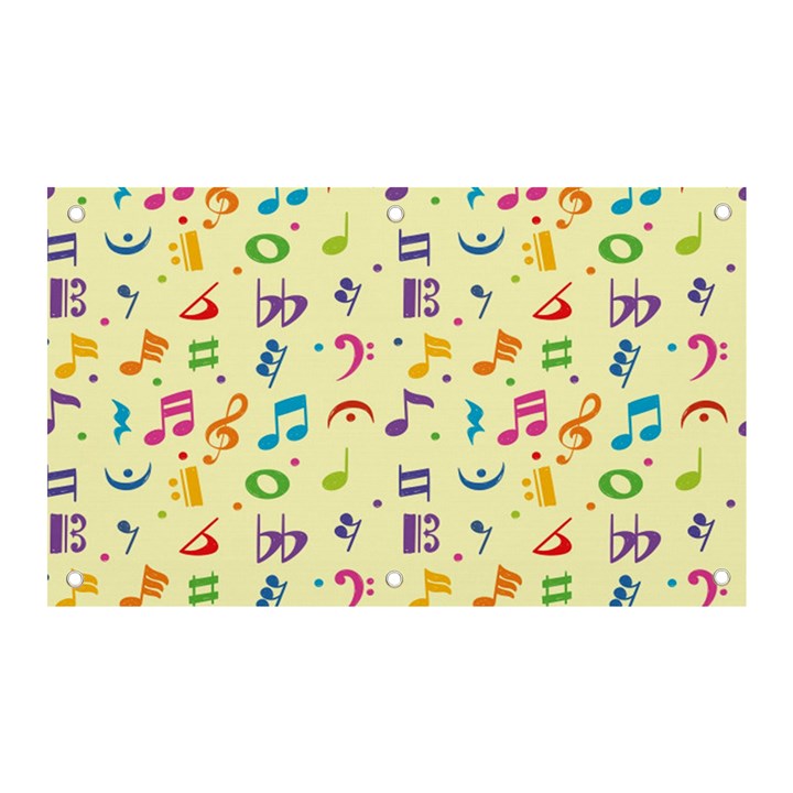 Seamless Pattern Musical Note Doodle Symbol Banner and Sign 5  x 3 