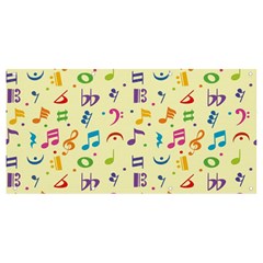 Seamless Pattern Musical Note Doodle Symbol Banner And Sign 8  X 4  by Wegoenart