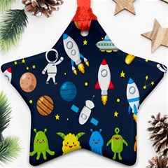 Big Set Cute Astronaut Space Planet Star Alien Rockets Ufo Constellation Satellite Moon Ornament (star) by Wegoenart