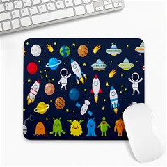 Big Set Cute Astronaut Space Planet Star Alien Rockets Ufo Constellation Satellite Moon Large Mousepad by Wegoenart