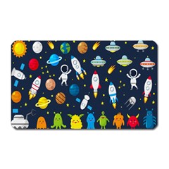 Big Set Cute Astronaut Space Planet Star Alien Rockets Ufo Constellation Satellite Moon Magnet (rectangular) by Wegoenart