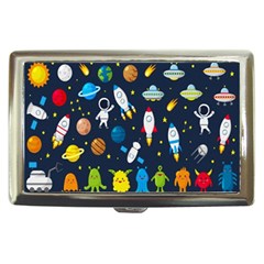 Big Set Cute Astronaut Space Planet Star Alien Rockets Ufo Constellation Satellite Moon Cigarette Money Case by Wegoenart