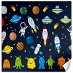 Big Set Cute Astronaut Space Planet Star Alien Rockets Ufo Constellation Satellite Moon Canvas 20  x 20  19 x19.27  Canvas - 1