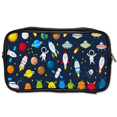 Big Set Cute Astronaut Space Planet Star Alien Rockets Ufo Constellation Satellite Moon Toiletries Bag (one Side) by Wegoenart