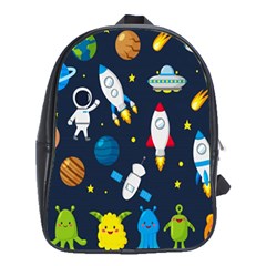 Big Set Cute Astronaut Space Planet Star Alien Rockets Ufo Constellation Satellite Moon School Bag (xl) by Wegoenart