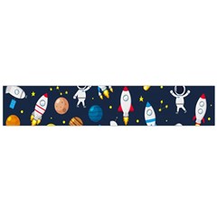 Big Set Cute Astronaut Space Planet Star Alien Rockets Ufo Constellation Satellite Moon Large Flano Scarf  by Wegoenart