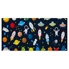 Big Set Cute Astronaut Space Planet Star Alien Rockets Ufo Constellation Satellite Moon Banner And Sign 8  X 4  by Wegoenart