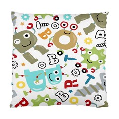 Seamless Pattern Vector With Funny Robot Cartoon Standard Cushion Case (two Sides) by Wegoenart