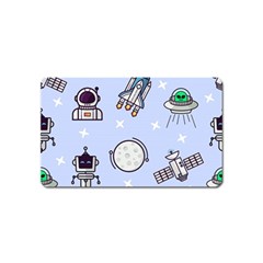 Seamless Pattern With Space Theme Magnet (name Card) by Wegoenart