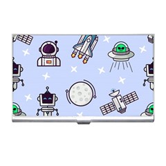 Seamless Pattern With Space Theme Business Card Holder by Wegoenart