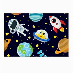 Space Seamless Pattern Postcards 5  X 7  (pkg Of 10)