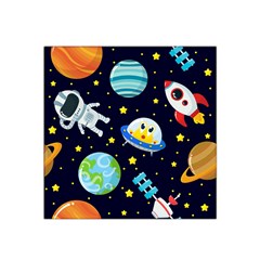 Space Seamless Pattern Satin Bandana Scarf 22  X 22 