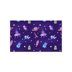 Space Seamless Pattern Sticker Rectangular (100 Pack)