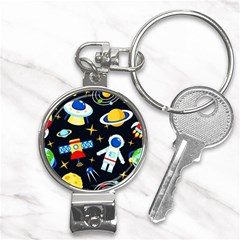 Space Seamless Pattern ---- Nail Clippers Key Chain