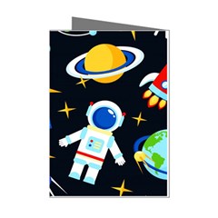 Space Seamless Pattern ---- Mini Greeting Cards (pkg Of 8)