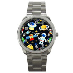 Space Seamless Pattern ---- Sport Metal Watch