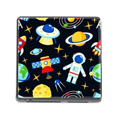 Space Seamless Pattern ---- Memory Card Reader (square 5 Slot) by Wegoenart