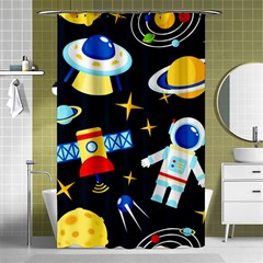 Space Seamless Pattern ---- Shower Curtain 48  X 72  (small)  by Wegoenart