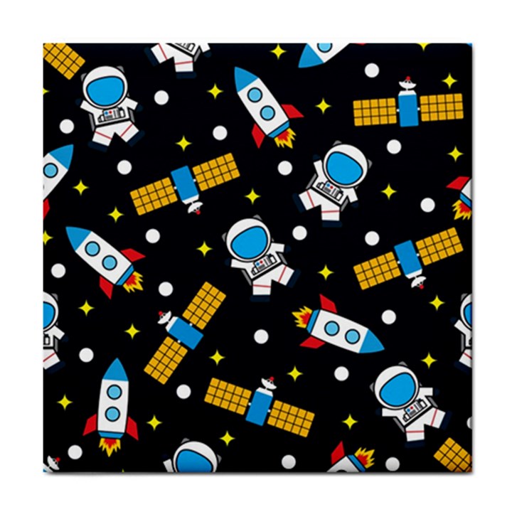 Seamless Adventure Space-vector Pattern Background Tile Coaster