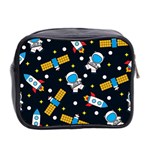 Seamless Adventure Space-vector Pattern Background Mini Toiletries Bag (Two Sides) Back