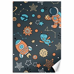 Rocketship Astronaut Space Seamless Pattern Canvas 20  X 30  by Wegoenart