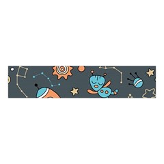 Rocketship Astronaut Space Seamless Pattern Velvet Scrunchie by Wegoenart