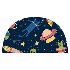 Seamless Pattern With Funny Alien Cat Galaxy Anti Scalding Pot Cap by Wegoenart