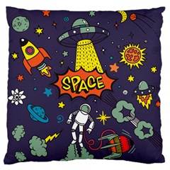 Vector Flat Space Design Background Large Flano Cushion Case (One Side)