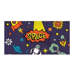 Vector Flat Space Design Background Satin Wrap 35  x 70 