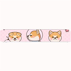 Set Kawaii Smile Japanese Dog Cartoon Small Bar Mat by Wegoenart