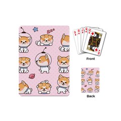 Set Kawaii Smile Japanese Dog Cartoon Playing Cards Single Design (mini) by Wegoenart