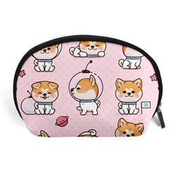 Set Kawaii Smile Japanese Dog Cartoon Accessory Pouch (large) by Wegoenart