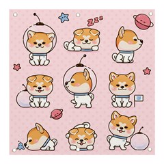 Set Kawaii Smile Japanese Dog Cartoon Banner And Sign 3  X 3  by Wegoenart