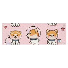 Set Kawaii Smile Japanese Dog Cartoon Banner And Sign 6  X 2 