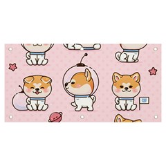 Set Kawaii Smile Japanese Dog Cartoon Banner And Sign 6  X 3  by Wegoenart